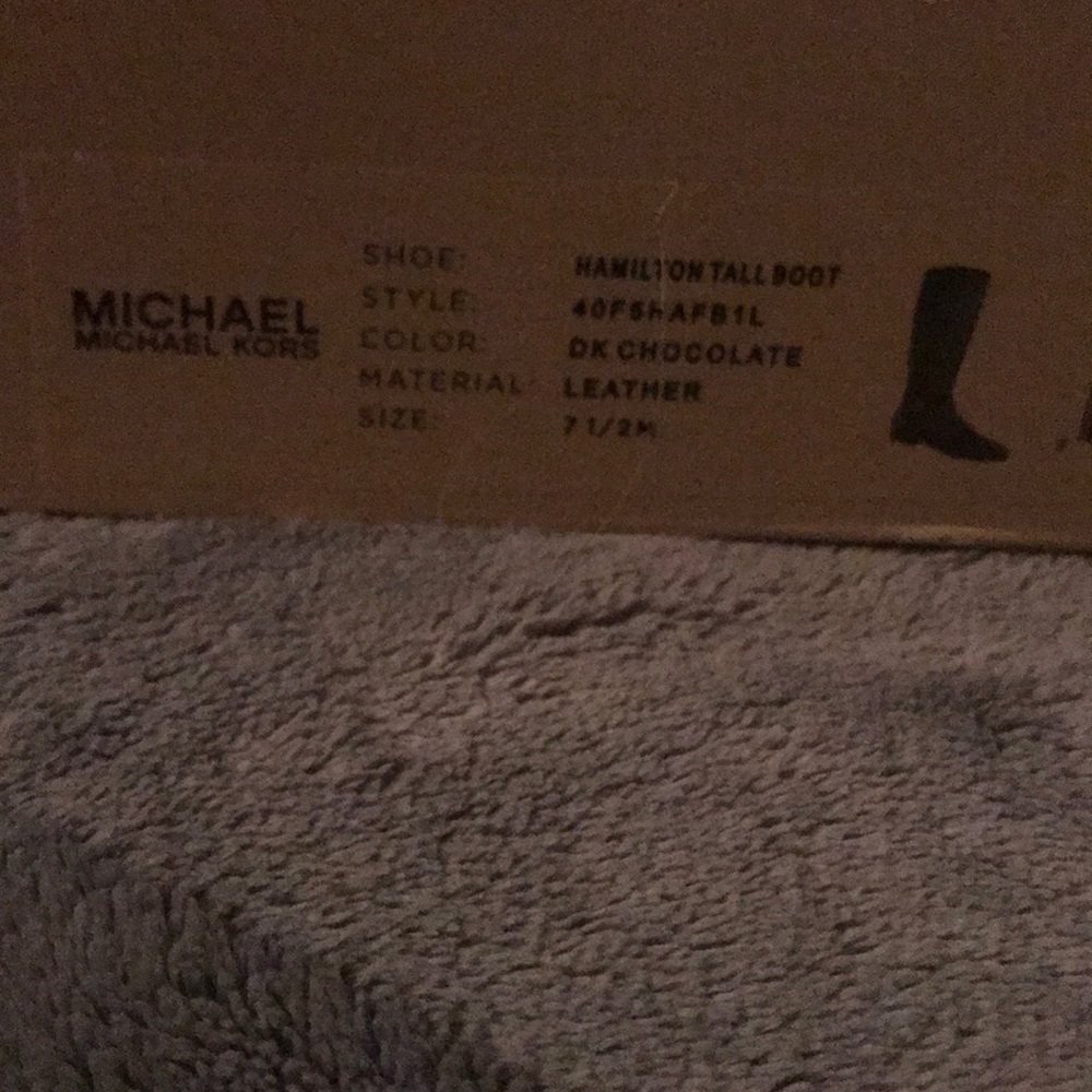 Michael kors hamilton tall boot. Dark chocolate. - Picture 4 of 4